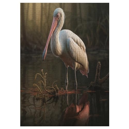 Puzzle Für Erwachsene, Flamingo, 300 Puzzleteile Für Kinder, Holzpuzzles, Geeignet Für Erwachsene Lernspiel, 42×30cm von LLGLL