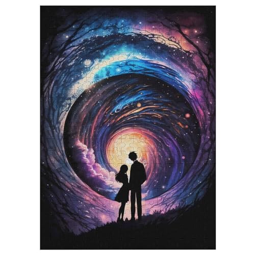 Puzzle Für Erwachsene, Kosmische Liebe Story, 300 Puzzleteile Für Kinder, Holzpuzzles, Geeignet Für Erwachsene Lernspiel, 42×30cm von LLGLL