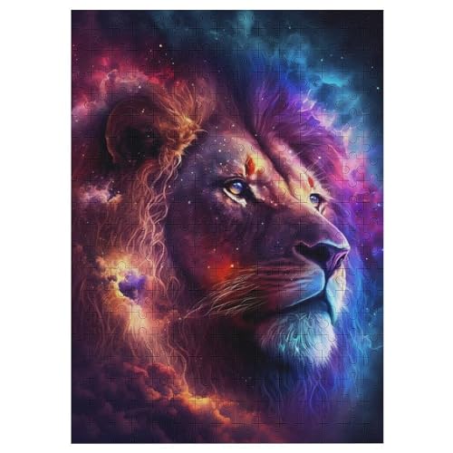 Puzzle Für Erwachsene, Star Löwe, 300 Puzzleteile Für Kinder, Holzpuzzles, Geeignet Für Erwachsene Lernspiel, 42×30cm von LLGLL