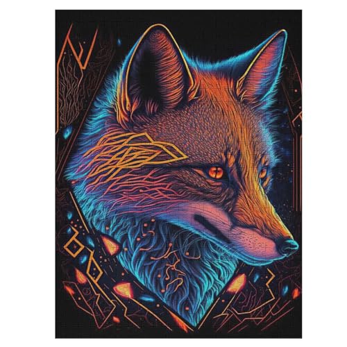 Puzzle Für Erwachsene 500 Teiliges Fuchs Puzzles Für Erwachsene Holzbrettpuzzles Denksportaufgaben Für Erwachsene 55×41cm von LLGLL