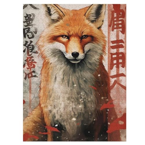 Puzzle Für Erwachsene 500 Teiliges Fuchs Puzzles Für Erwachsene Holzbrettpuzzles Denksportaufgaben Für Erwachsene 55×41cm von LLGLL