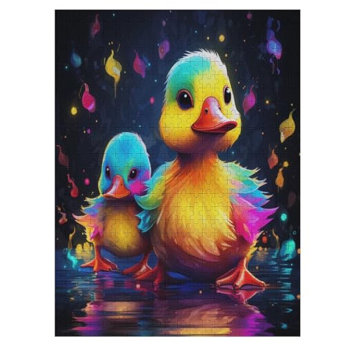 Puzzle Für Kinder, Enten -Puzzles Für Erwachsene, 500-teiliges Holzpuzzle Für Jugendliche Und Erwachsene, Tolles 55×41cm von LLGLL