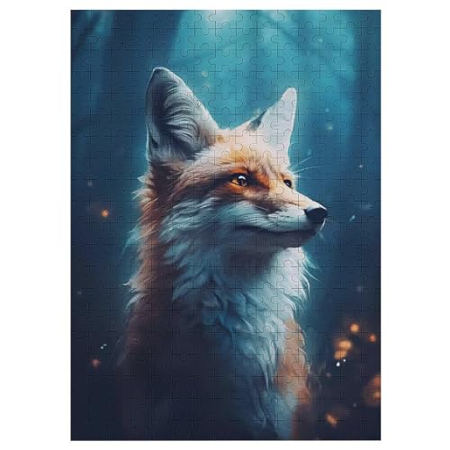 Puzzles Für Erwachsene Fuchs,300-teilige Puzzle Für Erwachsene Und Kinder Ab 12 Jahren, Holzpuzzles Für Die Heimdekoration, 42×30cm von LLGLL