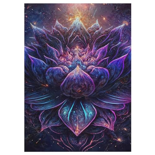 Puzzles Für Erwachsene Lotus Flower, 300 Teile, Puzzle Aus Holz Für Erwachsene Und Kinder Ab 12 Jahren, Lernspielzeug 42×30cm von LLGLL