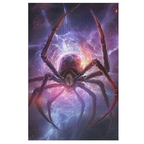 Spinne Puzzle, Puzzles Für Erwachsene Kinder, 1000 Teile Holzpuzzle, Für Jugendliche & Erwachsene Herausforderungsspielzeug 78×53cm von LLGLL