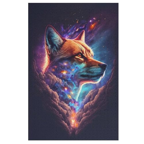 Star Fuchs Puzzle 1000 Teile, Holzpuzzle Für Erwachsene Kinder, Impossible Puzzles, Geschicklichkeitsspiel Für Die Ganze Familie 78×53cm von LLGLL