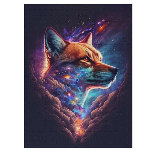 Star Fuchs Puzzle 500 Teile, Holzpuzzle Herausforderndes Geschicklichkeitsspiel Für Die Ganze Familie, Kinder Erwachsenenpuzzle Ab 12 Jahren 55×41cm von LLGLL