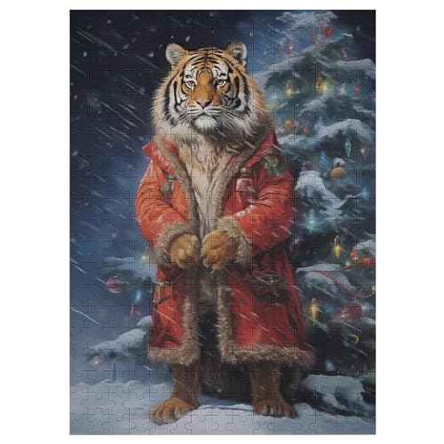 Tiger 300 Teile Premium-Puzzles Für Erwachsene Kinder- Holzpuzzles Spaß Und Lernspiele - Perfekte Puzzle-Geschenke 42×30cm von LLGLL