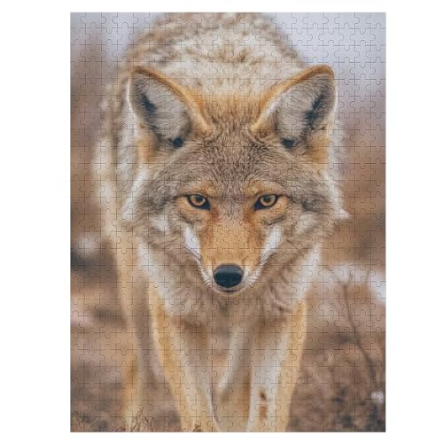 Wolf 500 Teile Puzzles Für Erwachsene, Impossible Puzzle, Geschicklichkeitsspiel Für Die Ganze Familie, Kinder Holzpuzzle 55×41cm von LLGLL