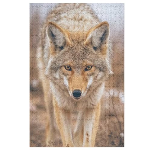 Wolf -Puzzle, 1000 Teile,Holzpuzzle Für Erwachsene Kinder, Lustiges Spielzeug, Denkspiel, Bildungsspiel, 78×53cm von LLGLL