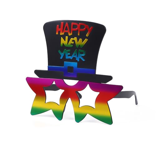 LLHCF 2025 Happy New Year Eyewear Einzigartige lustige Brillen Dekorationen Brillen für Feiertage von LLHCF