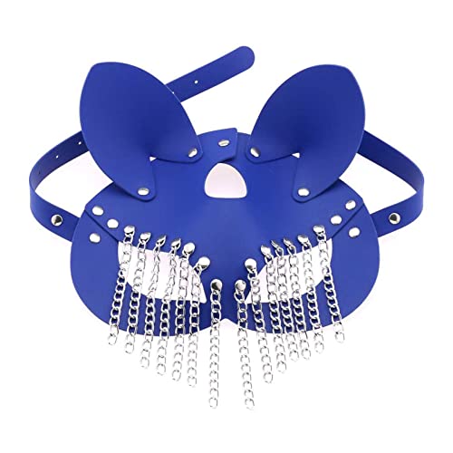 LLINthy 9-farbige Halbe Gesichts Katzen Cosplay Leder Sexmaske Mit Kettenquasten Halloween Party Maske Masquerade Kostüm Cosplay Requisiten Katzenmasken Für Erwachsene LLINthy 9-farbige Halbe Gesichts Katzen Cosplay Leder Sexmaske Mit Kettenquasten Halloween Party Maske Masquerade Kostüm Cosplay Requisiten Katzenmasken Für Erwachsene von LLINthy