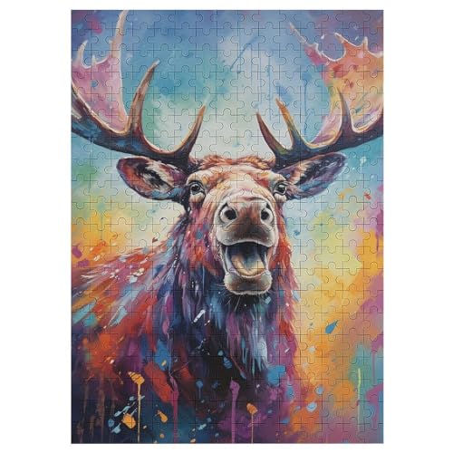 Elch 300 Teile Premium-Puzzles Für Erwachsene Kinder- Holzpuzzles Spaß Und Lernspiele - Perfekte Puzzle-Geschenke 42×30cm Elch 300 Teile Premium-Puzzles Für Erwachsene Kinder- Holzpuzzles Spaß Und Lernspiele - Perfekte Puzzle-Geschenke 42×30cm von LLLBBB