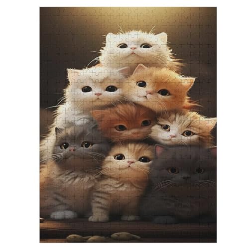 Katze Holzpuzzle - 500 Teiliges Jigsaw Knobelspiel - Puzzle Für Erwachsene & Kinder - Outdoor & Reisespielzeug 55×41cm Katze Holzpuzzle - 500 Teiliges Jigsaw Knobelspiel - Puzzle Für Erwachsene & Kinder - Outdoor & Reisespielzeug 55×41cm von LLLBBB