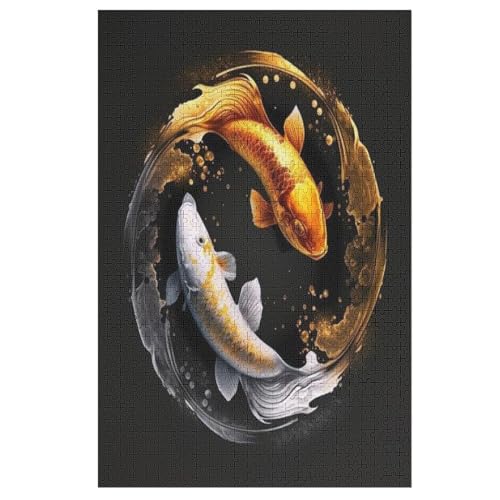 Koi-Fisch Puzzles 1000 Teile Erwachsener Kniffel Spaß Für Die Ganze Familie, Holzpuzzle Kinder Erwachsene, Impossible Puzzle Schwer 78×53cm Koi-Fisch Puzzles 1000 Teile Erwachsener Kniffel Spaß Für Die Ganze Familie, Holzpuzzle Kinder Erwachsene, Impossible Puzzle Schwer 78×53cm von LLLBBB