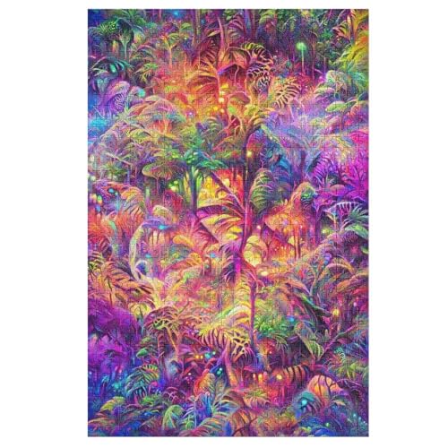 Psychedelisch Jungle Puzzle Für Erwachsene,1000-teiliges Puzzles, Für Kinder,Holzpuzzle,Lernspielzeug, 78×53cm Psychedelisch Jungle Puzzle Für Erwachsene,1000-teiliges Puzzles, Für Kinder,Holzpuzzle,Lernspielzeug, 78×53cm von LLLBBB