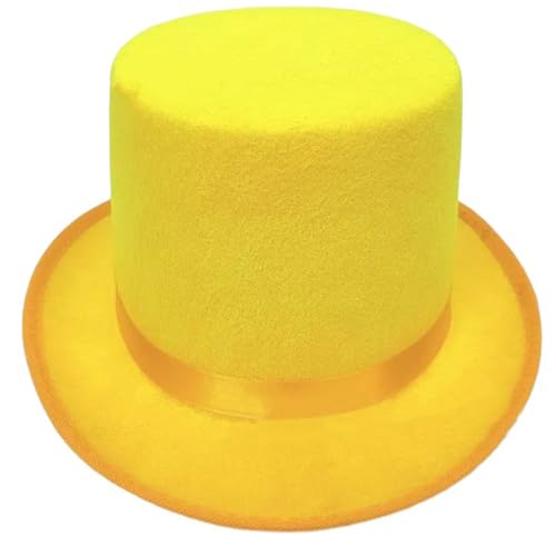 LLLmhuaa Roll Brims Hoher Zylinder für Erwachsene Bowlerhut Zaubererhut Halloween Partyhut Cosplay Kostüm Bühnenshow Kopfbedeckung von LLLmhuaa