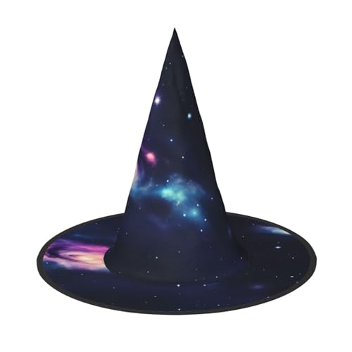1 x Halloween-Hut Hexen-Dekor – Universum Galaxie Weltraum Druck Party Hexenkostüm Cosplay Dress Up Maskerade Supplies 1 x Halloween-Hut Hexen-Dekor – Universum Galaxie Weltraum Druck Party Hexenkostüm Cosplay Dress Up Maskerade Supplies von LLOTPQ