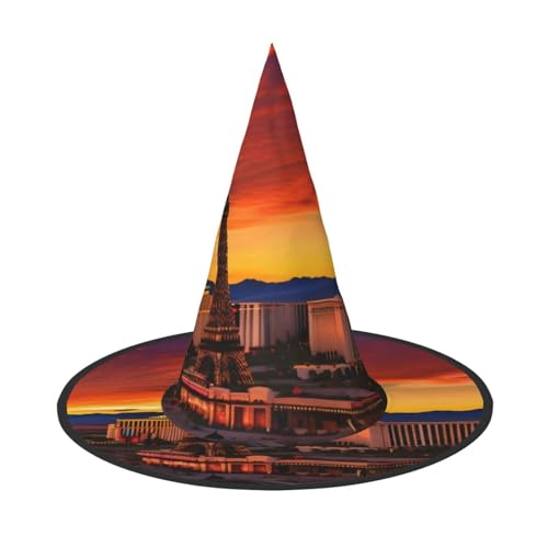 Halloween-Hut-Hexen-Dekoration – Las Vegas Sonnenuntergang Druck, Party, Hexenkostüm, Cosplay, Maskerade-Zubehör, 3 Stück Halloween-Hut-Hexen-Dekoration – Las Vegas Sonnenuntergang Druck, Party, Hexenkostüm, Cosplay, Maskerade-Zubehör, 3 Stück von LLOTPQ
