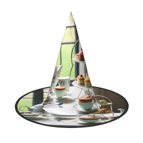 Halloween-Hut-Hexen-Dekoration – Nachmittagstee-Druck, Party, Hexenkostüm, Cosplay, Maskerade-Zubehör, 3 Stück Halloween-Hut-Hexen-Dekoration – Nachmittagstee-Druck, Party, Hexenkostüm, Cosplay, Maskerade-Zubehör, 3 Stück von LLOTPQ