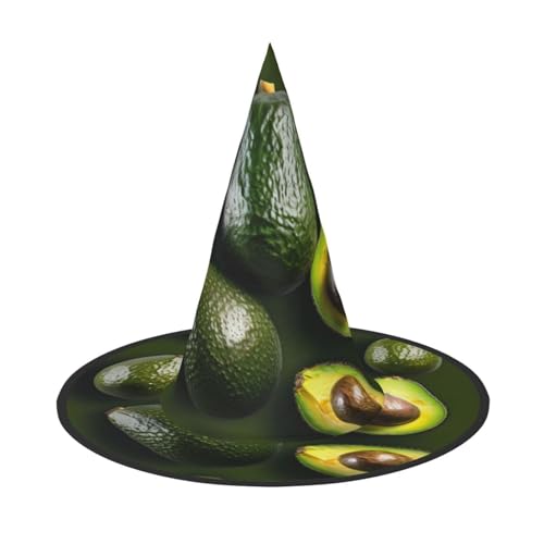 Halloween-Hut-Hut, Hexen-Dekoration, Avocado-Obstdruck, Party, Hexenkostüm, Cosplay, Maskerade-Zubehör, 3 Stück Halloween-Hut-Hut, Hexen-Dekoration, Avocado-Obstdruck, Party, Hexenkostüm, Cosplay, Maskerade-Zubehör, 3 Stück von LLOTPQ
