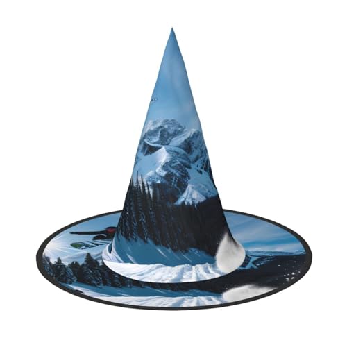 Halloween-Hut-Hut, Hexen-Dekoration, Snowboard-Druck, Party, Hexenkostüm, Cosplay, Maskerade-Zubehör, 2 Stück Halloween-Hut-Hut, Hexen-Dekoration, Snowboard-Druck, Party, Hexenkostüm, Cosplay, Maskerade-Zubehör, 2 Stück von LLOTPQ