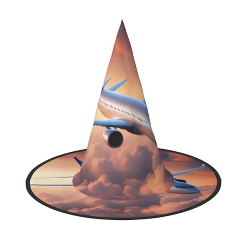 Halloween-Hut-Hut, Hexen-Dekoration, schöner Himmel, Flugzeugdruck, Party, Hexenkostüm, Cosplay, Maskerade-Zubehör, 3 Stück Halloween-Hut-Hut, Hexen-Dekoration, schöner Himmel, Flugzeugdruck, Party, Hexenkostüm, Cosplay, Maskerade-Zubehör, 3 Stück von LLOTPQ
