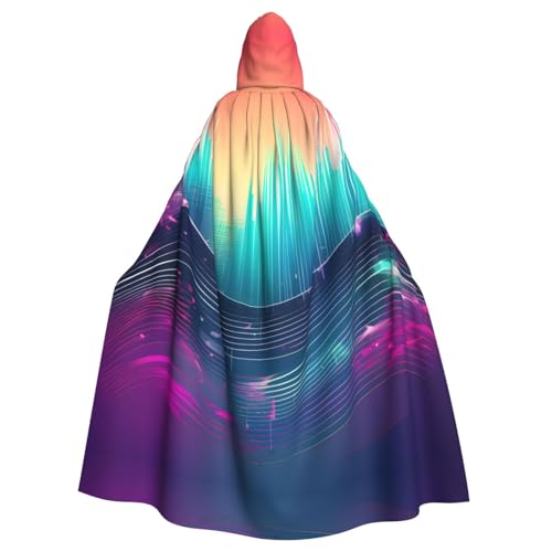 Halloween-Kapuzenumhang für Erwachsene, Unisex, coole Musik, Klangwelle, Volldruck, Kostüm, Umhang für Cosplay, Party und Themenveranstaltungen Halloween-Kapuzenumhang für Erwachsene, Unisex, coole Musik, Klangwelle, Volldruck, Kostüm, Umhang für Cosplay, Party und Themenveranstaltungen von LLOTPQ