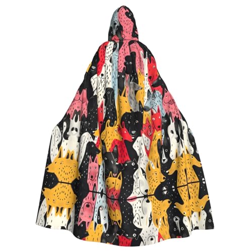 Halloween-Umhang mit Kapuze für Erwachsene, Unisex, Hundemuster, Volldruck, Kostüm, Umhang für Cosplay, Party und Themenveranstaltungen Halloween-Umhang mit Kapuze für Erwachsene, Unisex, Hundemuster, Volldruck, Kostüm, Umhang für Cosplay, Party und Themenveranstaltungen von LLOTPQ