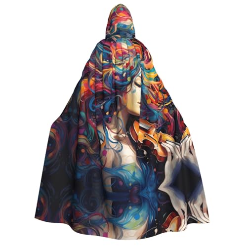 Halloween-Umhang mit Kapuze für Erwachsene, Unisex, bunt, Musik, Volldruck, Kostüm, Umhang für Partys, Karneval, Comic-Ausstellungen Halloween-Umhang mit Kapuze für Erwachsene, Unisex, bunt, Musik, Volldruck, Kostüm, Umhang für Partys, Karneval, Comic-Ausstellungen von LLOTPQ