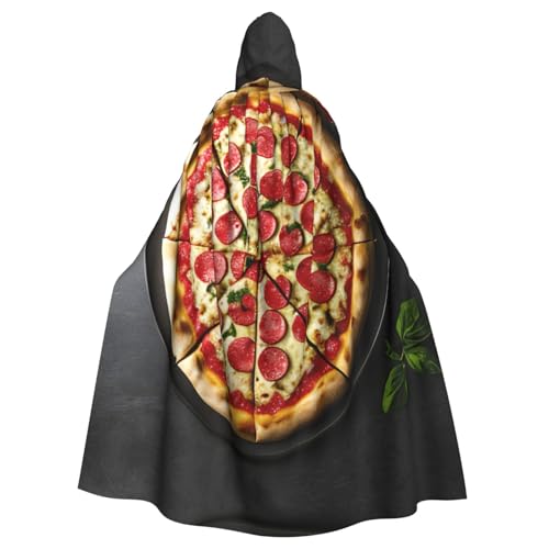 Halloween-Umhang mit Kapuze für Erwachsene, Unisex, großer Pizza-Volldruck, Kostüm, Umhang für Cosplay, Party und Themenveranstaltungen Halloween-Umhang mit Kapuze für Erwachsene, Unisex, großer Pizza-Volldruck, Kostüm, Umhang für Cosplay, Party und Themenveranstaltungen von LLOTPQ