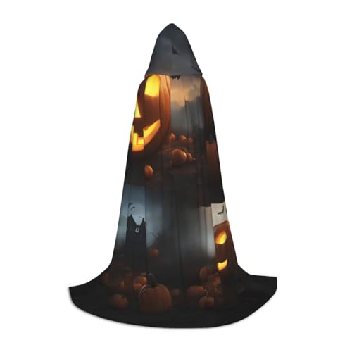 M Halloween Kapuzenumhang Halloween Kürbis Druck für Erwachsene Unisex Kostüm Zubehör für Partys, Karneval und mehr M Halloween Kapuzenumhang Halloween Kürbis Druck für Erwachsene Unisex Kostüm Zubehör für Partys, Karneval und mehr von LLOTPQ