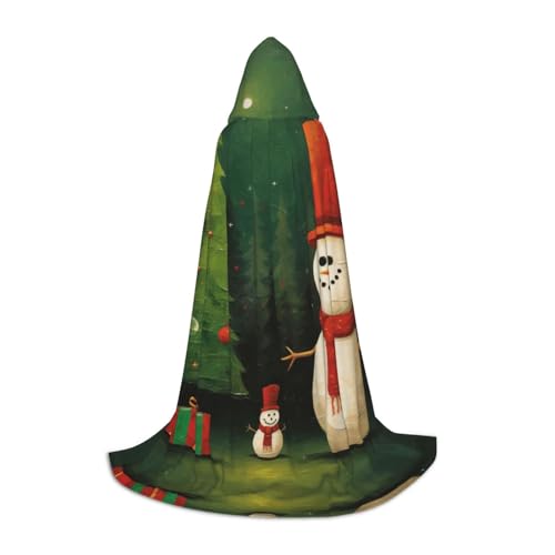 M Halloween Kapuzenumhang Weihnachtsbaum Schneemann Druck für Erwachsene – Unisex-Kostüm-Zubehör für Partys, Karneval und mehr M Halloween Kapuzenumhang Weihnachtsbaum Schneemann Druck für Erwachsene – Unisex-Kostüm-Zubehör für Partys, Karneval und mehr von LLOTPQ