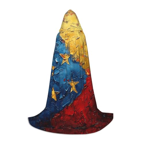 S Halloween Kapuzen Umhang Flagge Venezuela Druck für Erwachsene Unisex Kostüm Zubehör für Party, Karneval und mehr S Halloween Kapuzen Umhang Flagge Venezuela Druck für Erwachsene Unisex Kostüm Zubehör für Party, Karneval und mehr von LLOTPQ