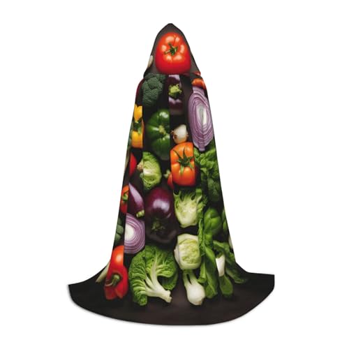 S Halloween Kapuzenumhang Einführung von verschiedenen Gemüsesorten Druck für Erwachsene – Unisex-Kostüm-Zubehör für Partys, Karneval und mehr S Halloween Kapuzenumhang Einführung von verschiedenen Gemüsesorten Druck für Erwachsene – Unisex-Kostüm-Zubehör für Partys, Karneval und mehr von LLOTPQ