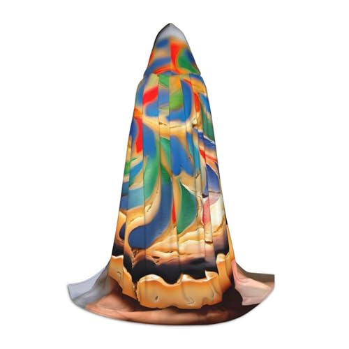 S Halloween Kapuzenumhang Gemalt Brot Druck für Erwachsene Unisex Kostüm Zubehör für Partys, Karneval und mehr S Halloween Kapuzenumhang Gemalt Brot Druck für Erwachsene Unisex Kostüm Zubehör für Partys, Karneval und mehr von LLOTPQ