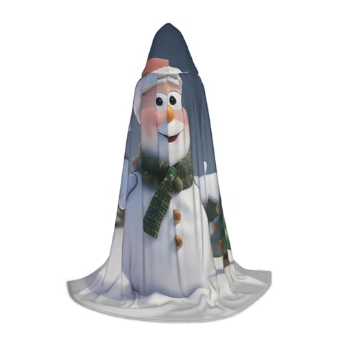 S Halloween Kapuzenumhang Weihnachten Weihnachtsmann Schneemann Druck für Erwachsene Unisex Kostüm Zubehör für Partys, Karneval und mehr S Halloween Kapuzenumhang Weihnachten Weihnachtsmann Schneemann Druck für Erwachsene Unisex Kostüm Zubehör für Partys, Karneval und mehr von LLOTPQ