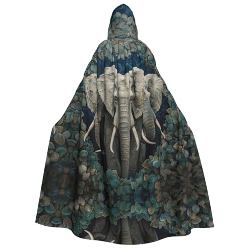 Unisex Erwachsene Halloween Kapuzenumhang - Elefanten Kunst Volldruck Kostüm Umhang für Partys, Karneval, Comic Ausstellungen Unisex Erwachsene Halloween Kapuzenumhang - Elefanten Kunst Volldruck Kostüm Umhang für Partys, Karneval, Comic Ausstellungen von LLOTPQ