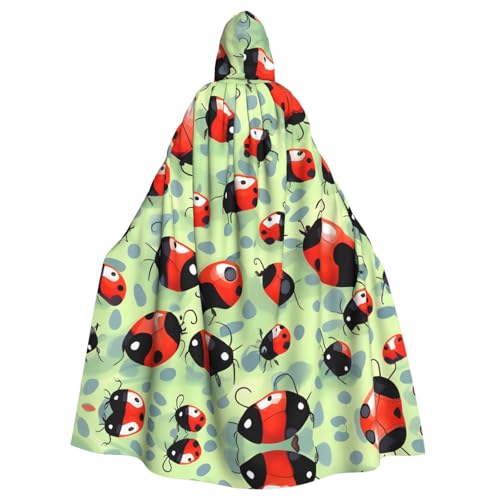 Unisex Erwachsene Halloween Kapuzenumhang - Marienkäfer Cartoon Volldruck Kostüm Umhang für Cosplay, Party und Themenveranstaltungen Unisex Erwachsene Halloween Kapuzenumhang - Marienkäfer Cartoon Volldruck Kostüm Umhang für Cosplay, Party und Themenveranstaltungen von LLOTPQ