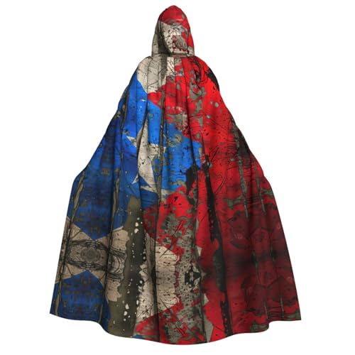 Unisex Erwachsene Halloween Kapuzenumhang - Puerto Rico Tapete Flagge Volldruck Kostüm Umhang für Partys, Karneval, Comic Ausstellungen Unisex Erwachsene Halloween Kapuzenumhang - Puerto Rico Tapete Flagge Volldruck Kostüm Umhang für Partys, Karneval, Comic Ausstellungen von LLOTPQ