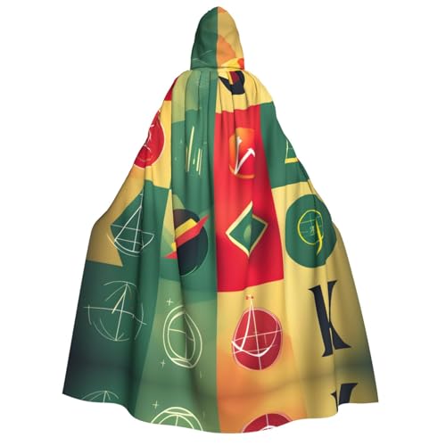 Unisex Erwachsene Halloween Kapuzenumhang - Schule Mathematik Symbole Volldruck Kostüm Umhang für Partys, Karneval, Comic Ausstellungen Unisex Erwachsene Halloween Kapuzenumhang - Schule Mathematik Symbole Volldruck Kostüm Umhang für Partys, Karneval, Comic Ausstellungen von LLOTPQ