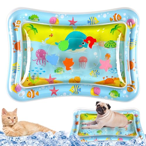 LLOUSSAK Wassermatte Baby,Wasserspielmatte Spielzeug für Katzen Interaktive Katze Wasserspielmatte Sensorische Wassermatte für Baby Sensorisches Entwicklung Innen Interaktive SpielzeugeAusbildung von LLOUSSAK