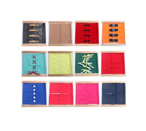 LLTCMYGS 12-teiliges Kleiderrahmen-Set Lehrmittel, Montessori Früherziehung zum Anziehen,12 Pieces LLTCMYGS 12-teiliges Kleiderrahmen-Set Lehrmittel, Montessori Früherziehung zum Anziehen,12 Pieces von LLTCMYGS