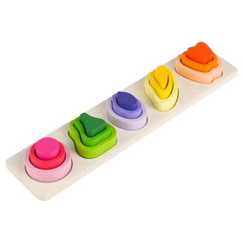 LLTCMYGS Bausteine zur Form- und Farbklassifizierung, Montessori Holz Feinmotorisches sensorisches Spielzeug,Fruit LLTCMYGS Bausteine zur Form- und Farbklassifizierung, Montessori Holz Feinmotorisches sensorisches Spielzeug,Fruit von LLTCMYGS