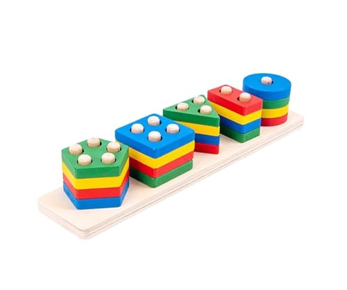 LLTCMYGS Form Paarung Geometrie Lehrmittel Tafel, Holz Sortieren Stapeln Montessori Spielzeug LLTCMYGS Form Paarung Geometrie Lehrmittel Tafel, Holz Sortieren Stapeln Montessori Spielzeug von LLTCMYGS