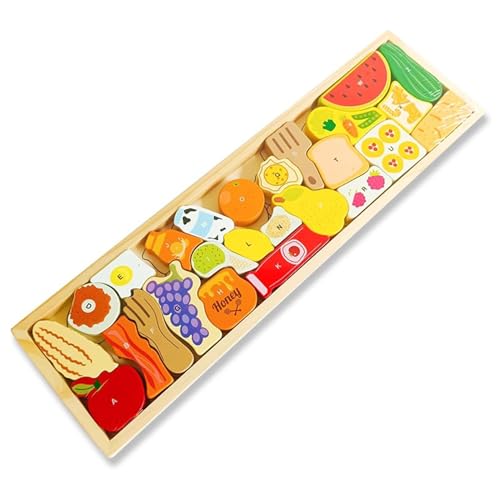 LLTCMYGS Kinder Holz Long Block Puzzle Spielzeug, Montessori Säugling Tier Bausteine Früherziehung AIDS,House von LLTCMYGS