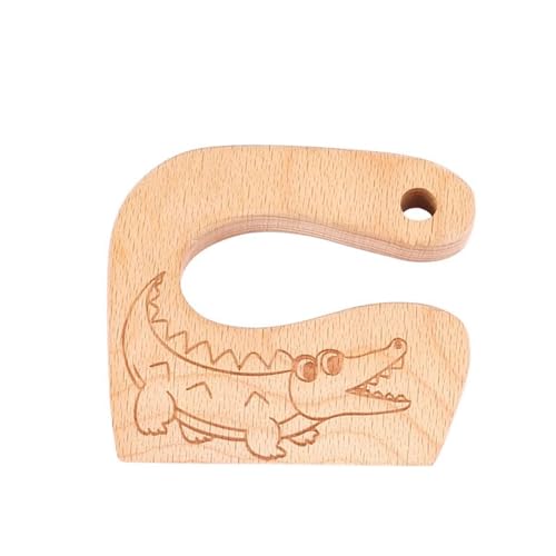 LLTCMYGS Kinder Holz Simulation Küchenmesser Spielzeug, Safe Mini Holz Messer Spiel Haus Spielzeug,Alligator b von LLTCMYGS