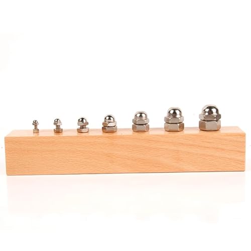 LLTCMYGS Lehrmittel zum Anziehen von Holzschrauben, Montessori-Training für das tägliche Leben,Model a LLTCMYGS Lehrmittel zum Anziehen von Holzschrauben, Montessori-Training für das tägliche Leben,Model a von LLTCMYGS