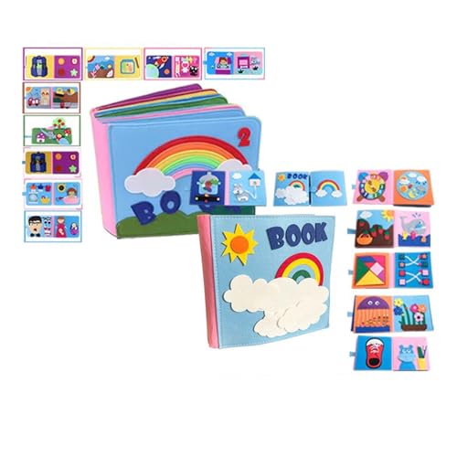 LLTCMYGS Montessori Felt Busy Book Toys, Spielzeug für die Entwicklung der Feinmotorik der Hand-Auge-Koordination LLTCMYGS Montessori Felt Busy Book Toys, Spielzeug für die Entwicklung der Feinmotorik der Hand-Auge-Koordination von LLTCMYGS
