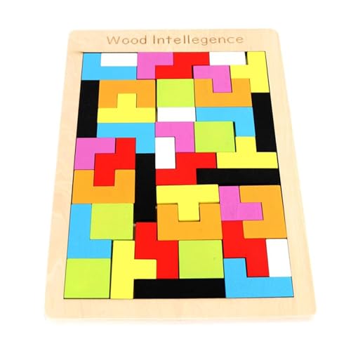 LLTCMYGS Montessori Geometrische Tetris-Puzzles aus Holz, geometrisches Denkspielzeug für Kinder im Vorschulalter LLTCMYGS Montessori Geometrische Tetris-Puzzles aus Holz, geometrisches Denkspielzeug für Kinder im Vorschulalter von LLTCMYGS